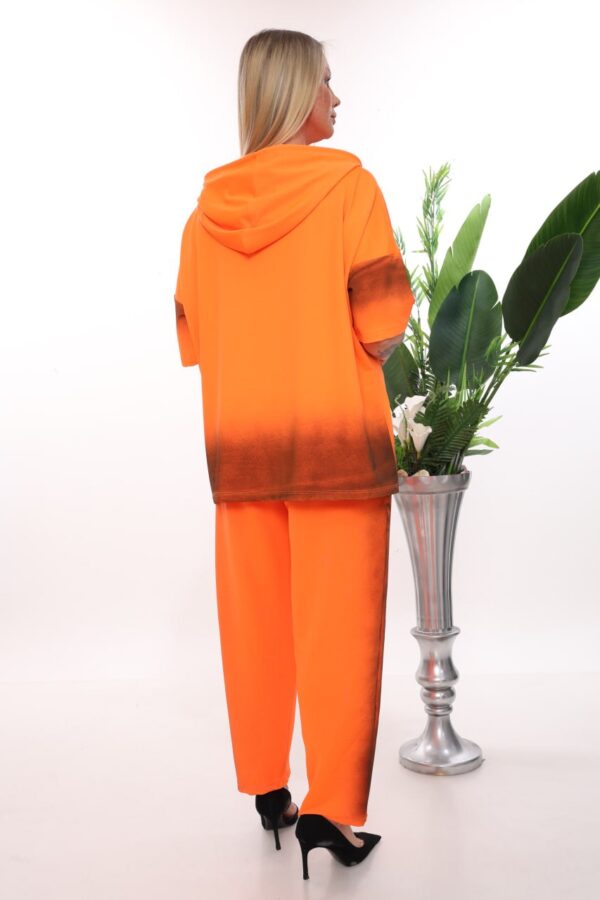 Graffiti Print Short-Sleeve Hoodie Set