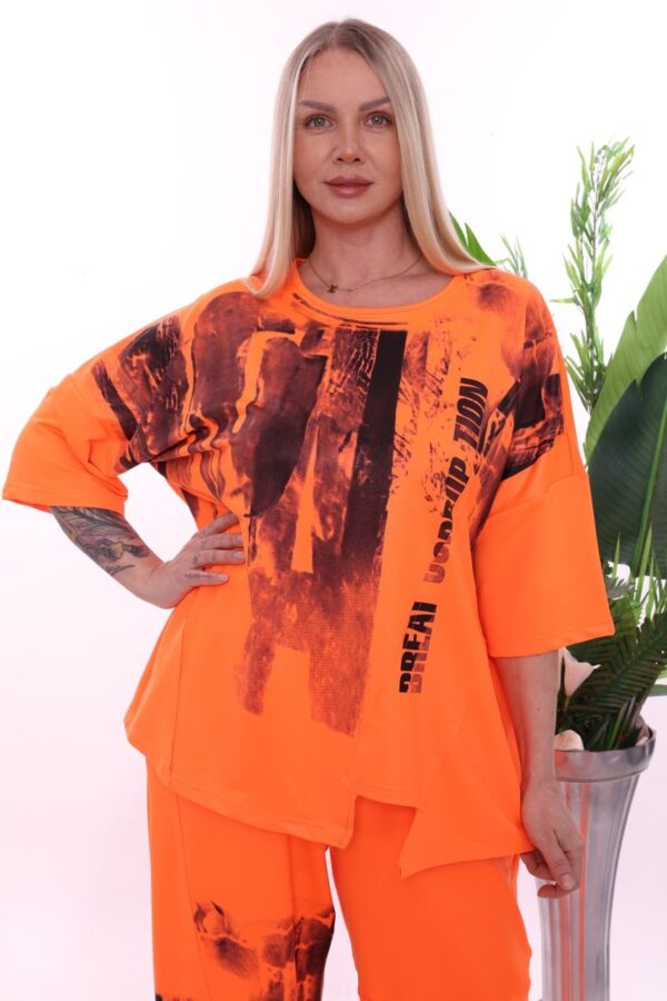 Urban Graphic Print Two-Piece Lounge Set