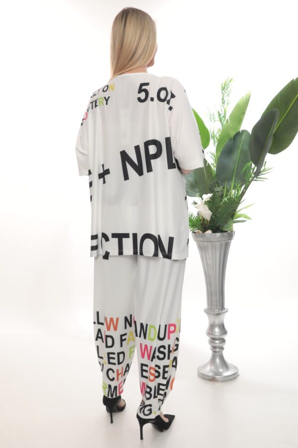 Wholesale Colorful Typography Print Two-Piece Set