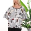 Wholesale Newspaper Print Tunic and Palazzo Pant Set
