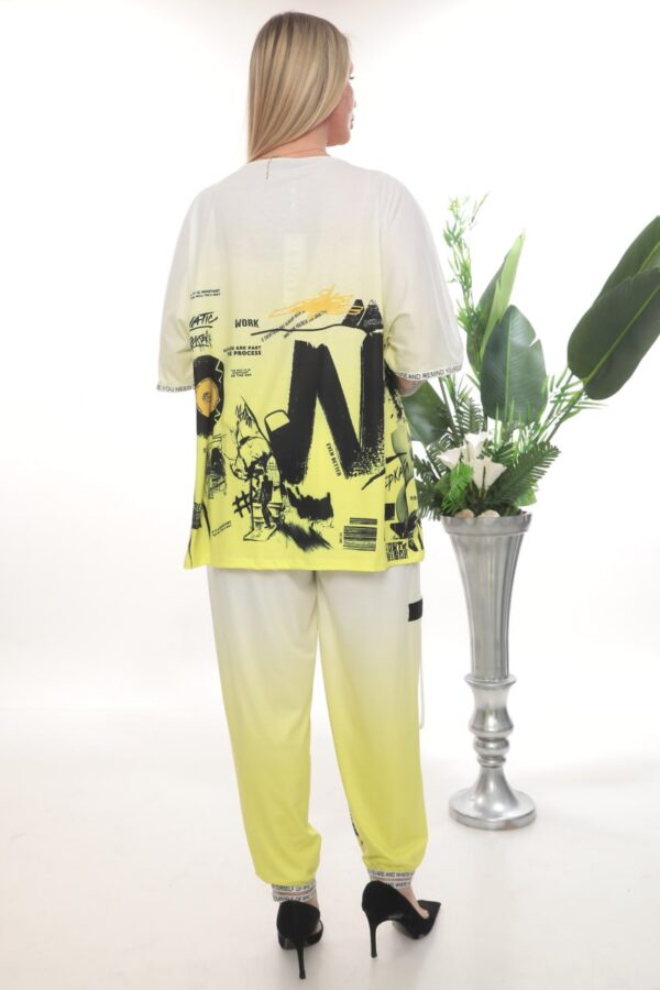 Wholesale Newspaper Print Tunic and Palazzo Pant Set