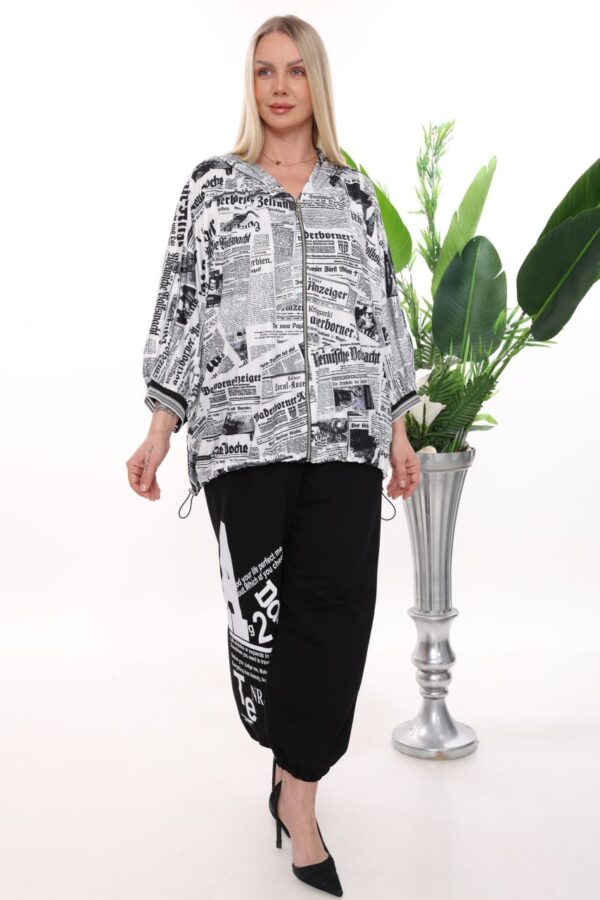 Urban Newspaper Print Loungewear Set