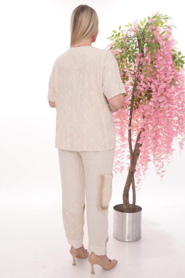 Asymmetric Button-Detail Two-Piece Set