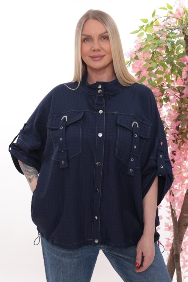 Quilted Utility Shacket with Buckle Detail