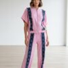 Logo Tape Frayed Trim Athleisure Set