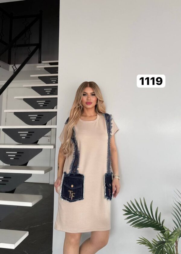 file_2887.jpg Women's Black Denim Accented Tunic Dress