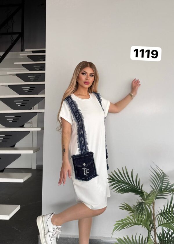 file_2891.jpg Women's Black Denim Accented Tunic Dress