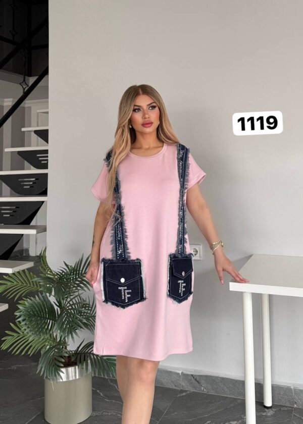 file_2892.jpg Women's Black Denim Accented Tunic Dress
