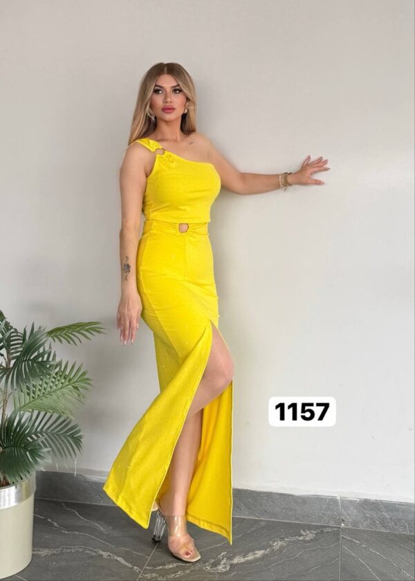 Elegant One-Shoulder Top and Maxi Skirt Set