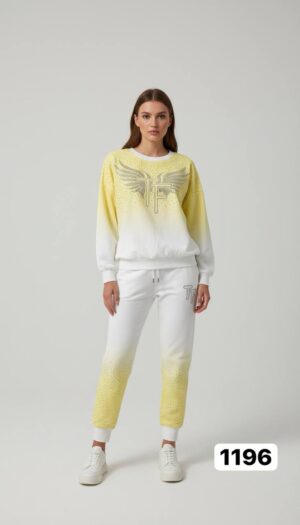 Ombre Rhinestone Embellished Tracksuit Set