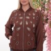 Wholesale Embellished Cutout Bomber Jacket