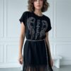 Wholesale Embellished Fringe Hem T-Shirt Dress