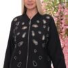 Wholesale Embellished Cutout Bomber Jacket