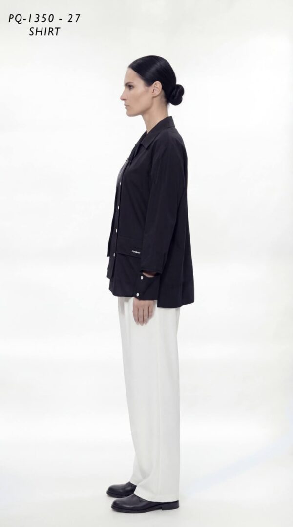 Asymmetrical Deconstructed Black Shirt