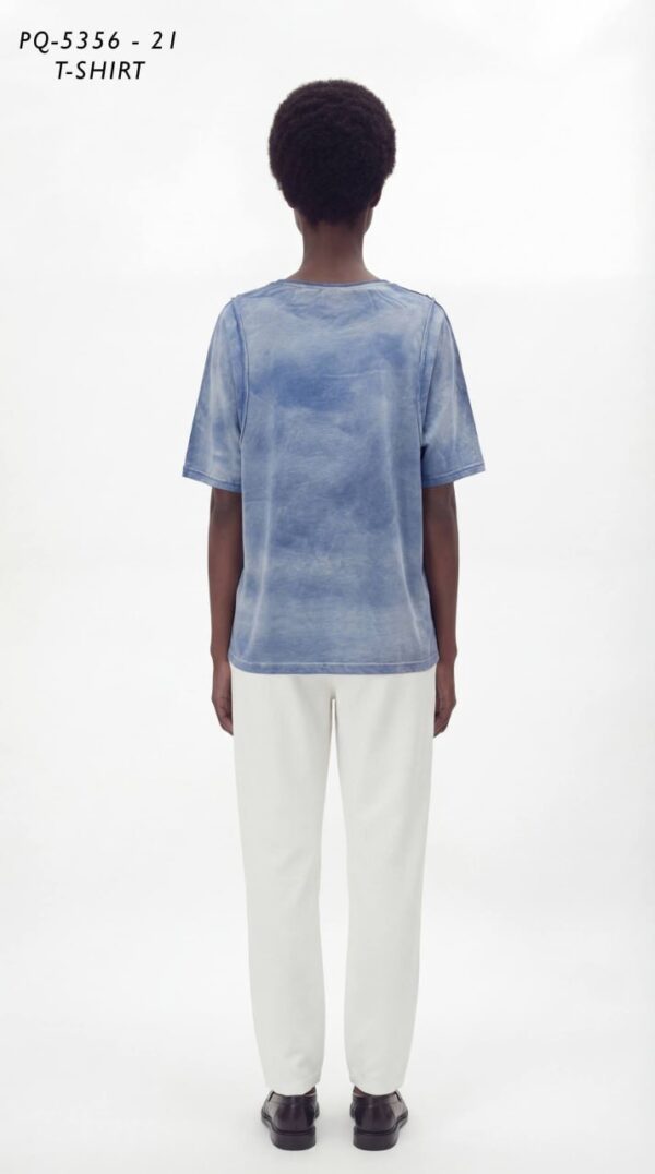 Star & Chain Embellished Washed T-Shirt