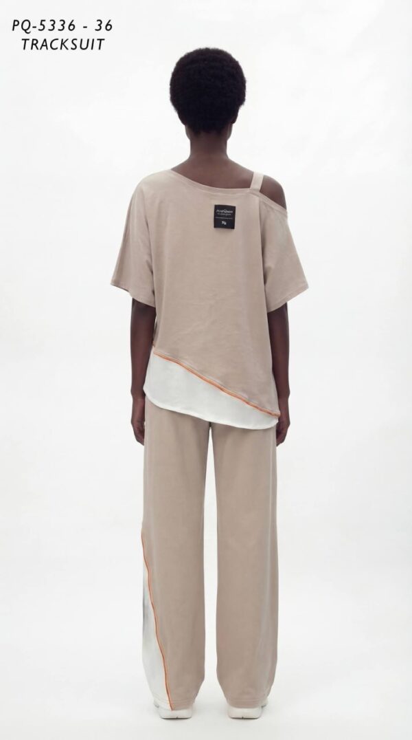 Asymmetrical Graphic Print Tracksuit Set