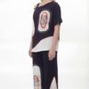 Asymmetrical Graphic Print Tracksuit Set