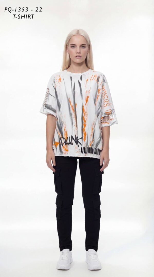 Punk Rock Distressed Graffiti T-Shirt