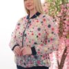 Wholesale Multicolor Polka Dot Sheer Bomber Jacket