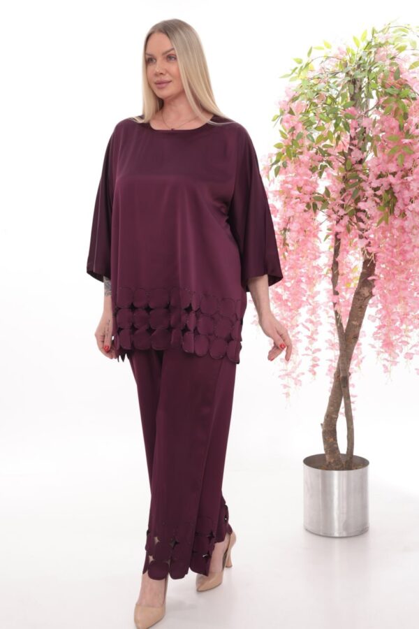 Embellished Scallop Hem Two-Piece Set