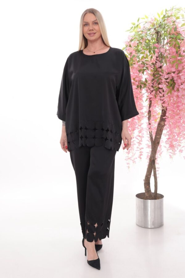 Embellished Scallop Hem Two-Piece Set