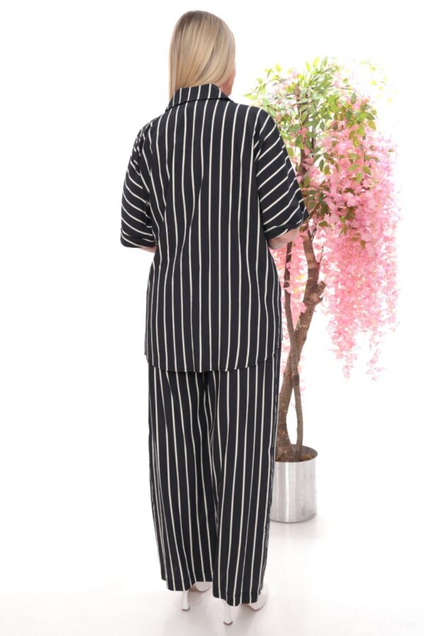 Wholesale Striped Graphic Print Two-Piece Co-ord Set