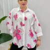 Wholesale Embellished Floral Print Tunic Shirt