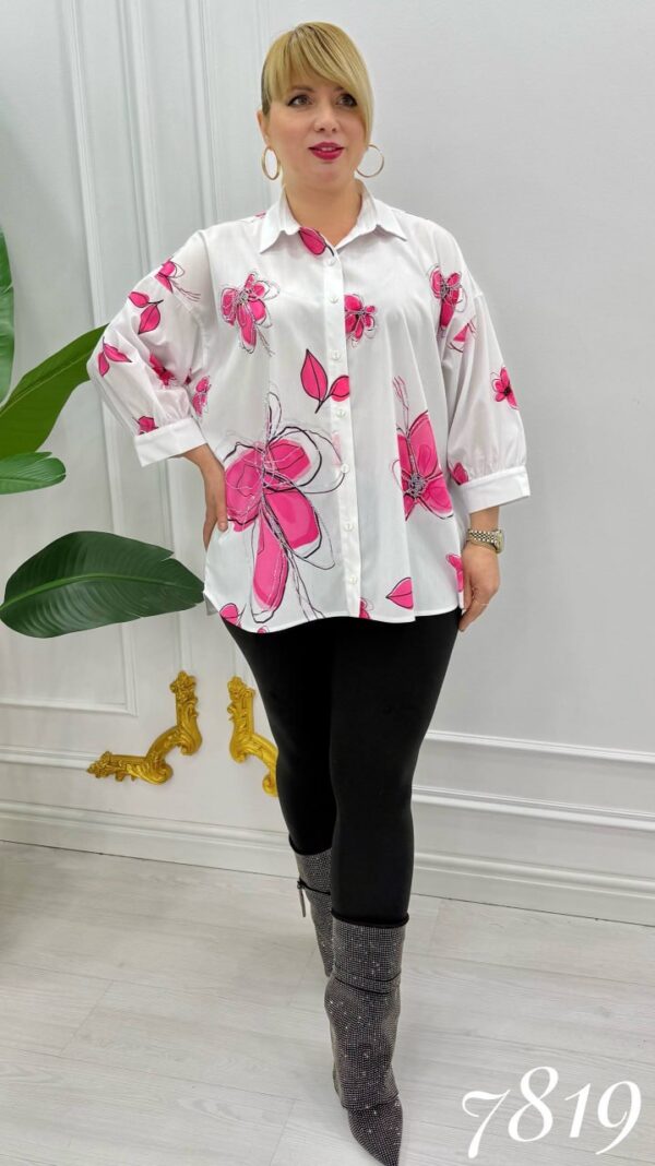 Wholesale Embellished Floral Print Tunic Shirt