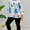 Wholesale Embellished Floral Print Tunic Shirt
