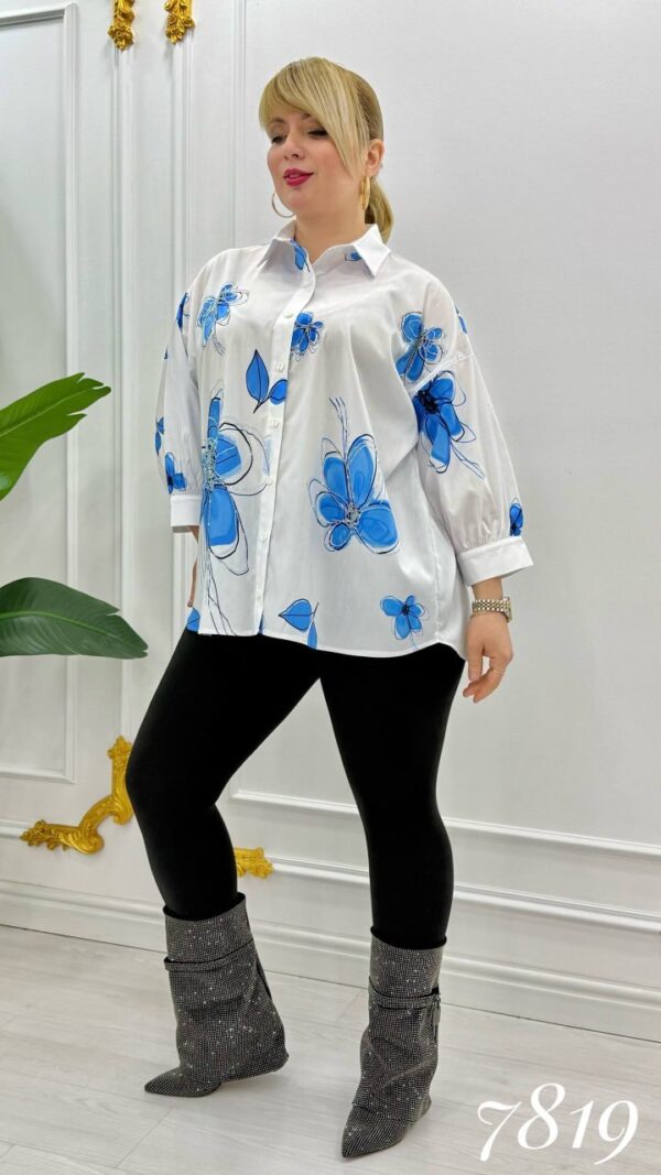 Wholesale Embellished Floral Print Tunic Shirt