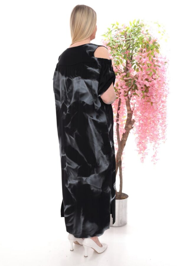 Urban Graphic Print Cold Shoulder Maxi Dress