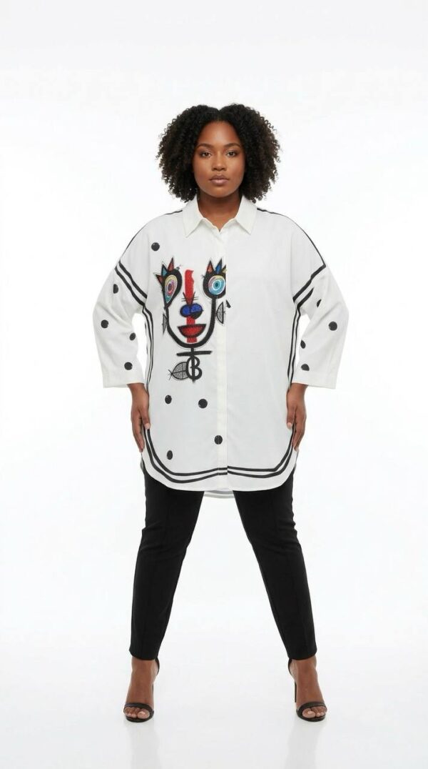 file_3292.jpg Wholesale Abstract Face Print Tunic Blouse