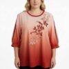 Wholesale Ombre Floral Embroidered Blouse