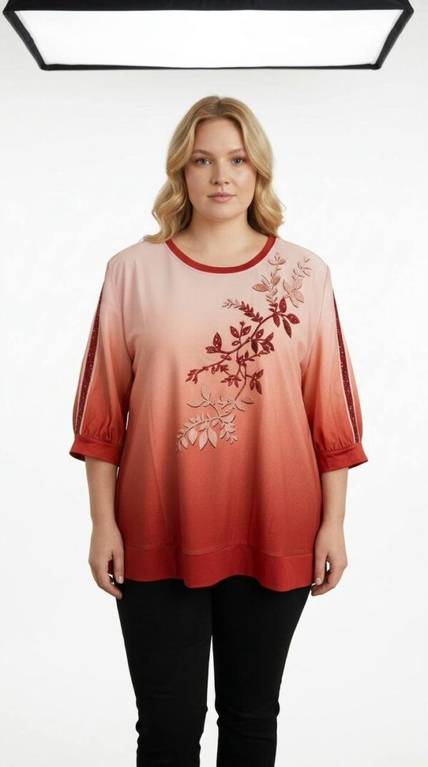 Wholesale Ombre Floral Embroidered Blouse