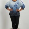 Wholesale Ombre Floral Embroidered Blouse