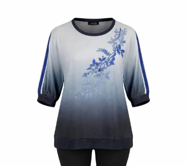 Wholesale Ombre Floral Embroidered Blouse