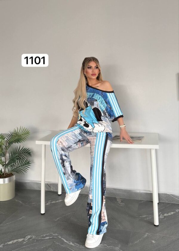 Women's Mickey Mouse Graphic Two-Piece Lounge Set