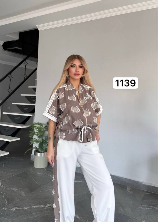 Women's Floral Print Two-Piece Top and Pants Set
