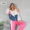Women's Designer 3-Piece Metallic Jogger and Jacket Set