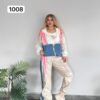 Women's Designer 3-Piece Metallic Jogger and Jacket Set