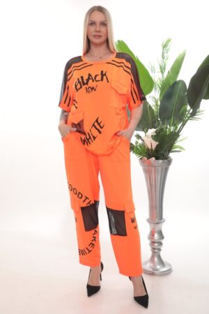 Urban Graphic Print Mesh Co-ord Set