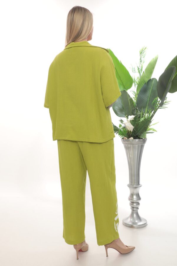 Artistic Print Gauze Two-Piece Set