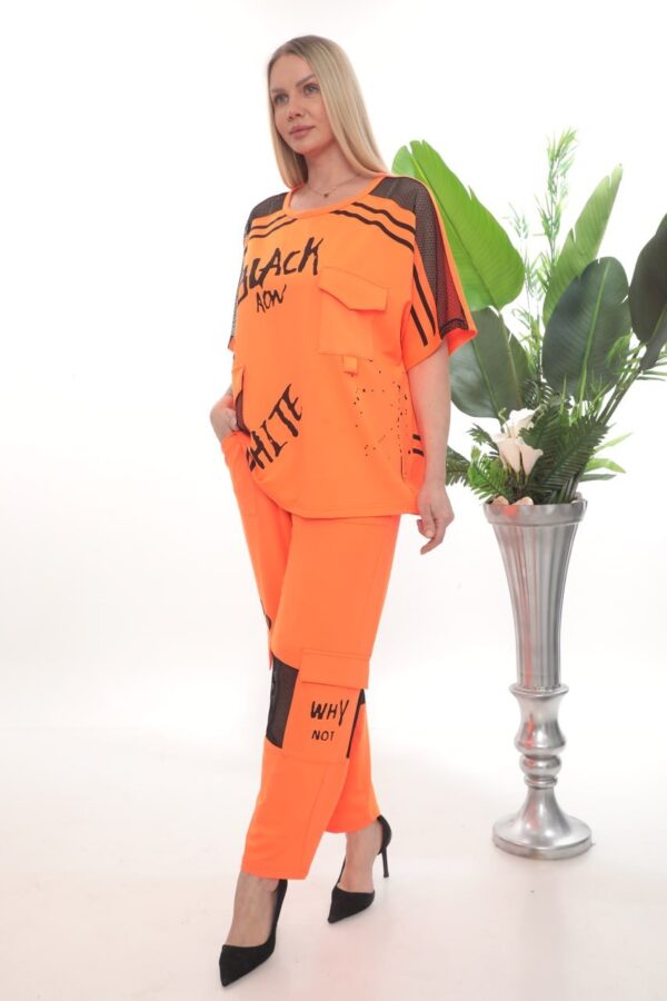 Urban Graphic Print Mesh Co-ord Set