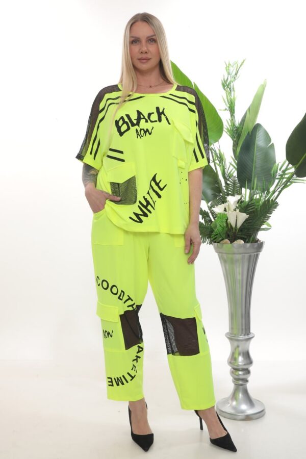 Urban Graphic Print Mesh Co-ord Set