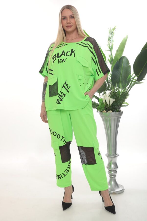 Urban Graphic Print Mesh Co-ord Set