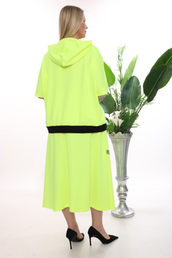 Wholesale Neon Graffiti Print Hoodie & Skirt Set Wholesale Neon Graffiti Print Hoodie & Skirt Set