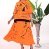 Wholesale Neon Graffiti Print Hoodie & Skirt Set Wholesale Neon Graffiti Print Hoodie & Skirt Set