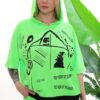Wholesale Neon Graffiti Print Hoodie & Skirt Set Wholesale Neon Graffiti Print Hoodie & Skirt Set