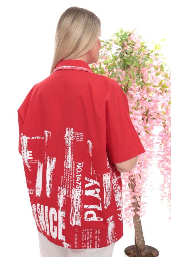 Wholesale Urban Graphic Print Poplin Shirt