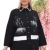 Abstract Graphic Print Oversized Tunic Shirt